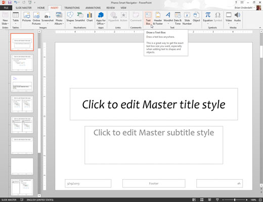 Как да добавите повтарящ се текст или елементи към презентации на PowerPoint 2013