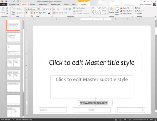 Как да добавите повтарящ се текст или елементи към презентации на PowerPoint 2013