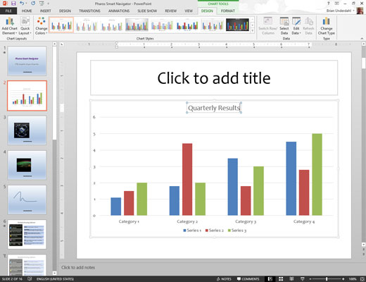 Kā pievienot jaunu PowerPoint 2013 slaidu ar diagrammu