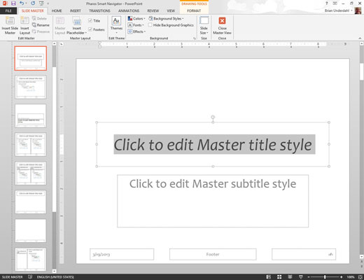 A fődia módosítása a PowerPoint 2013-ban