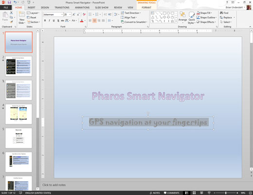 Com fer moviment de text a PowerPoint 2013