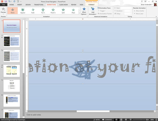 Як змусити текст хитатися в PowerPoint 2013