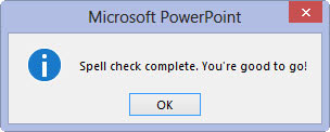 Kako preveriti črkovanje predstavitev PowerPoint 2013 po dejstvu