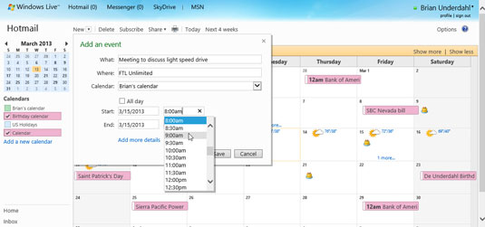 Kako unijeti termine u kalendar s Outlook.com