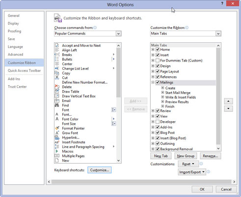 Hvordan tilordne Ctrl+F til Advanced Find-kommandoen i Word 2013