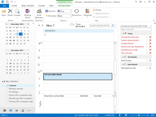 Ýmsir útsýnisvalkostir Outlook 2013