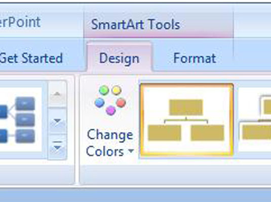 Kaip įvesti tekstą į formą PowerPoint 2007 organizacijos diagramoje