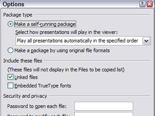 PowerPoint 2007 -esityksen pakkaaminen CD-levylle