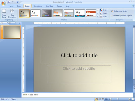 Σχεδιάστε το PowerPoint 2007 Page Setup