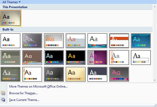 Design lysbilder med PowerPoint-temaer