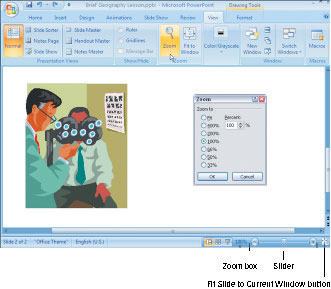 Jak přiblížit a oddálit snímek aplikace PowerPoint 2007