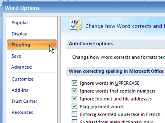 Com crear un diccionari personalitzat de Word 2007