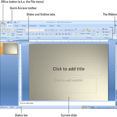 Πλοήγηση στο PowerPoint 2007