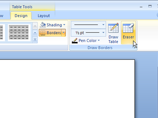 Kaip sujungti ir padalinti lentelės langelius programoje „Word 2007“.