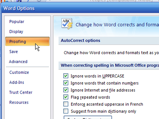 Com utilitzar i personalitzar la correcció automàtica a Word 2007