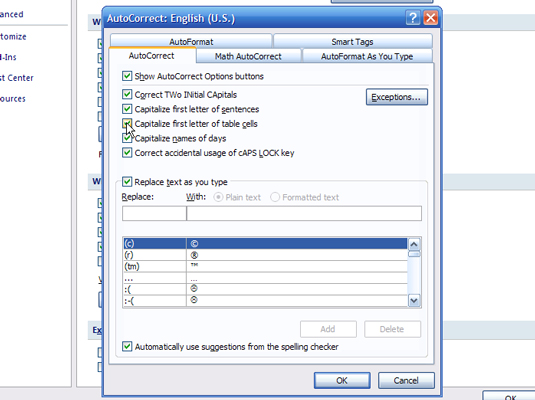 Si të përdorni dhe personalizoni korrigjimin automatik në Word 2007