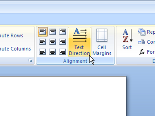Com canviar l'alineació i l'orientació del text en una taula de Word 2007