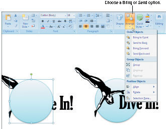 Jak zvolit, jak se objekty překrývají na snímcích aplikace PowerPoint 2007