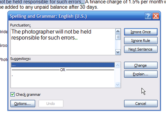 Comprovació d'un document sencer de Word 2007