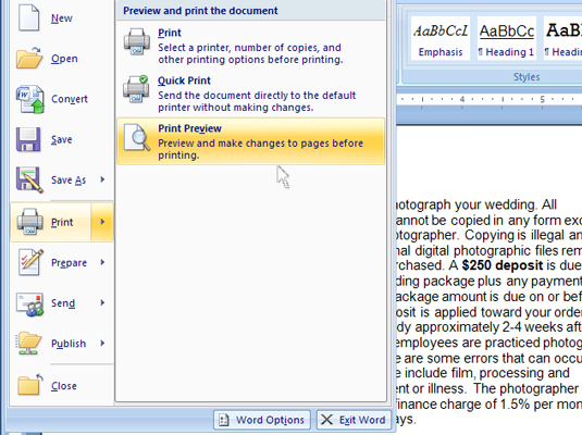 Comprovació d'un document sencer de Word 2007