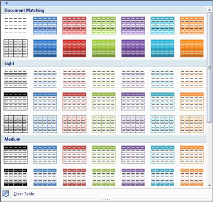 Bruk en stil på en tabell i PowerPoint 2007