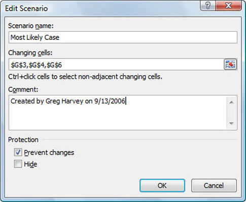 Evaluering av scenarier med Scenario Manager i Excel 2007