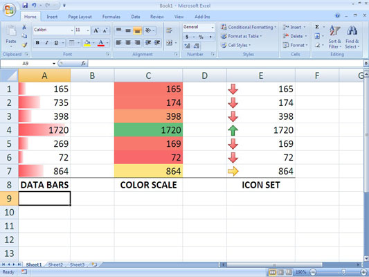 Kaip pridėti duomenų vizualizacijų programoje „Excel 2007“.