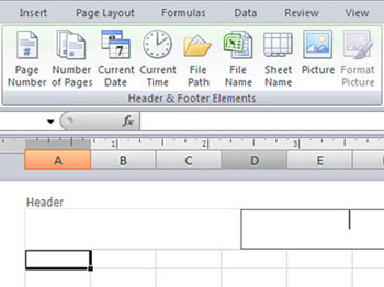 Com crear una capçalera o un peu de pàgina personalitzat a Excel 2007