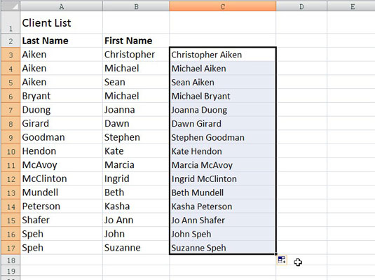 Tekstimerkkijonojen liittäminen Excel 2007:ssä & Operatorin kanssa