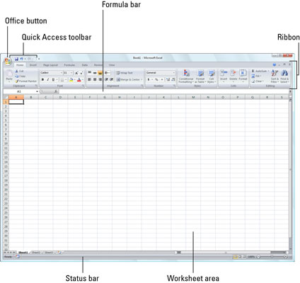 Стартиране и излизане от Excel 2007