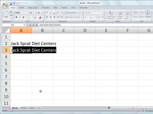 Excel 2007:n automaattisen täydennysominaisuuden käyttäminen (tai poistaminen käytöstä).