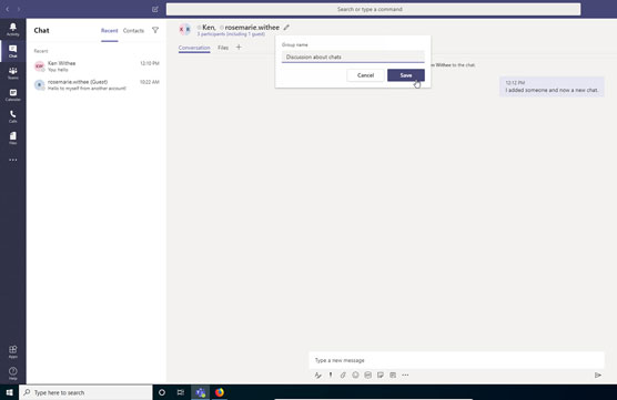 Ako prejsť z kanálov Microsoft Teams na rozhovory