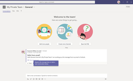 Hvordan chatte i Microsoft Teams