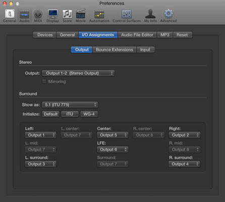 Preferencat e audios në Logic Pro X