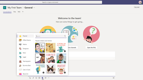 Odesílejte více než text při chatování v Microsoft Teams