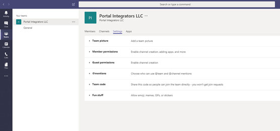 Kaip tvarkyti „Microsoft Teams“ komandą ir vartotojo nustatymus