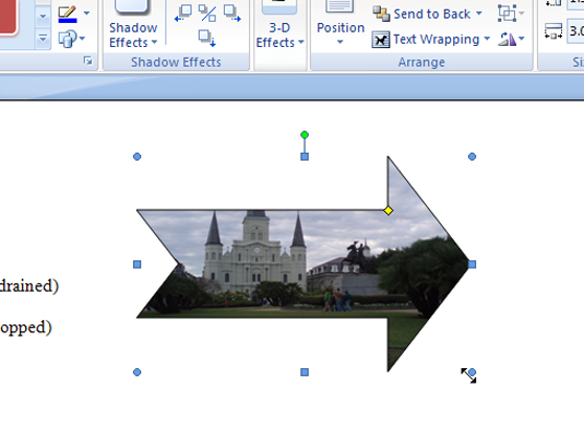 Hvordan legge til tekst eller bilder til autofigurer i Word 2007