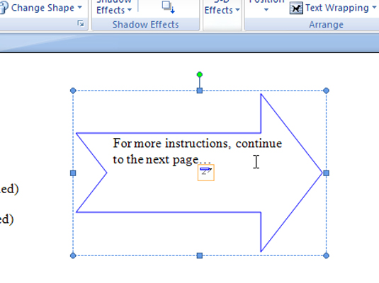 Com afegir text o imatges a les formes automàtiques a Word 2007