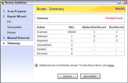 Prendre mesures quan Norton AntiVirus no pot reparar un fitxer infectat