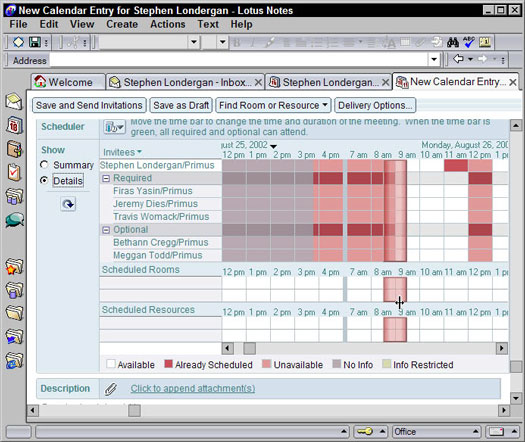 Susitikimo su Lotus Notes planavimas 6