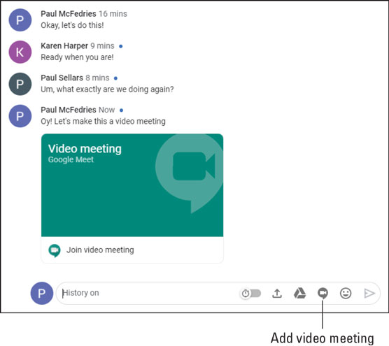 Hvordan samarbeide med Google Chat