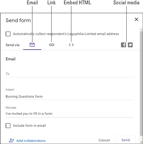 Koguge teavet G Suite'i vormide rakendusega