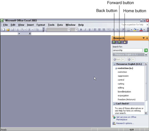 Treballant amb el panell de tasques a Office 2003