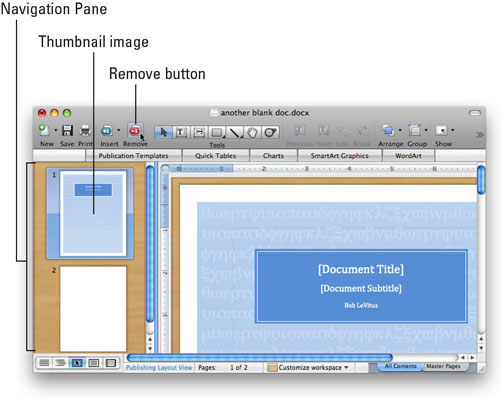 Office 2008 per a Mac: eliminació d'elements de la galeria d'elements dels documents