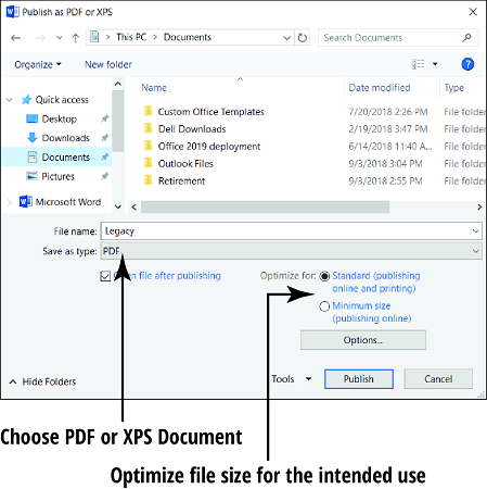 „Office 2019“ failų konvertavimas ir bendrinimas