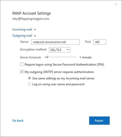 Fejlfinding af Mail Setup-problemer i Outlook 2019