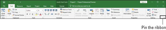 Как да навигирате в лентата на Microsoft Project 2019 и лентата с инструменти за бърз достъп