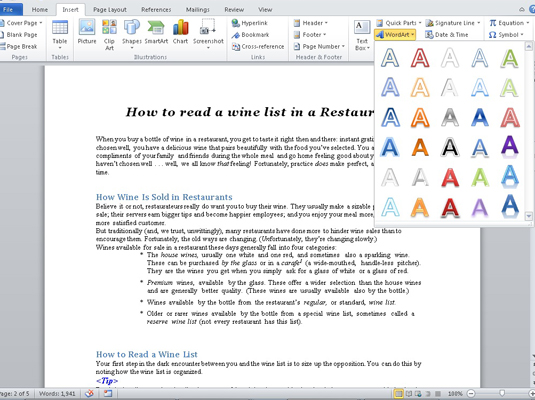 Sådan inkluderes grafik i et Word 2010-dokument