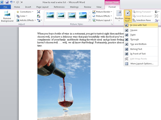Πώς να τυλίξετε κείμενο γύρω από ένα γραφικό στο Word 2010