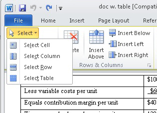 Kaip dirbti su tekstu „Word 2010“ lentelėje